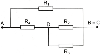 Cho đoạn mạch như Hình 23.11. Tính điện trở của đoạn mạch AB, biết các điện trở có giá trị bằng nhau và bằng R. Biết dây nối có điện trở không đáng kể.