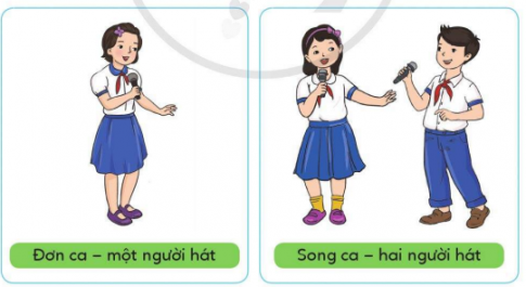 Hình thức biểu diễn: Đơn ca, song ca, tốp ca, đồng ca