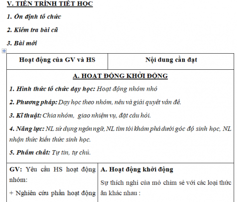 Giáo án VNEN bài: Sinh vật thích nghi kì diệu với môi trường (T1)