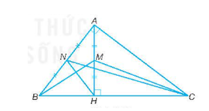 Cho tam giác ABC vuông tại A có đường cao AH. Gọi M, N lần lượt là trung điểm của AH, AB. 