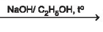 Viết pương trình hóa học xảy ra khi đun nóng 2-chloropropane (CH3CHClCH3) với sodium hydroxide trong ethanol.