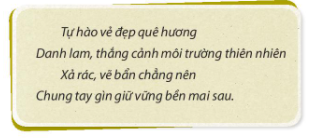  Giữ gìn cảnh đẹp quê hương