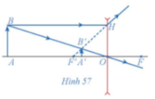 Tính khoảng cách A'O từ ảnh đến thấu kính và so sánh khoảng cách đó với khoảng cách AO từ vật đến thấu kính. 