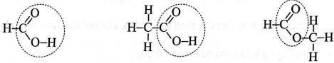 Cho các chất formic acid, acetic acid và methyl formate như sau: