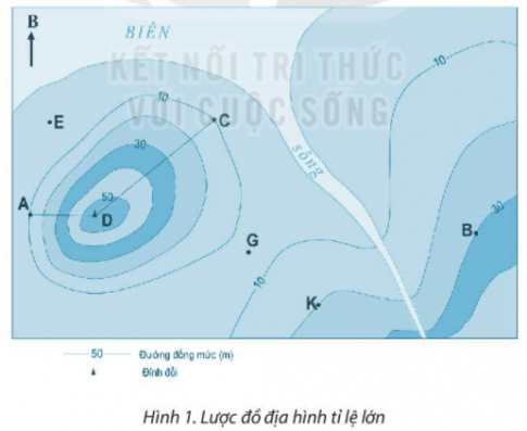 [Kết nối tri thức] Giải SBT lịch sử và địa lí 6 bài: Thực hành: Đọc lược đồ địa hình tỉ lệ lớn và lát cắt địa hình đơn giản