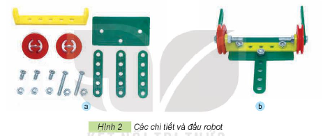 Em hãy lắp ghép mô hình robot theo các bước dưới đây