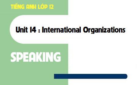 Speaking Unit 14 : International Organizations