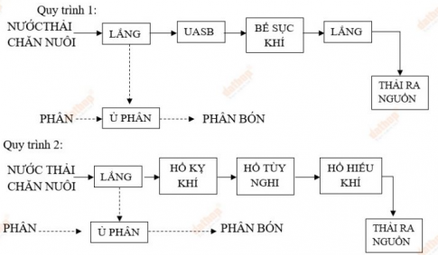 Sử dụng internet, sách, báo,... để tìm hiểu thêm về biện pháp khí sinh học và hồ sinh học trong xử lí chất thải chăn nuôi