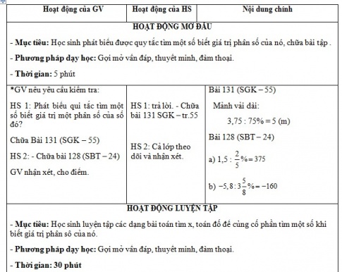 Giáo án PTNL bài Luyện tập