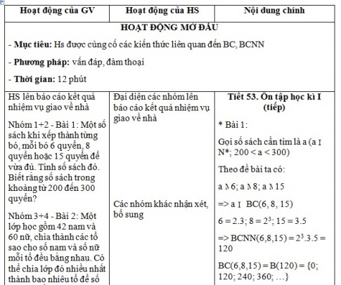 Giáo án PTNL bài Ôn tập học kì  1 (tiêp)