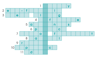 Complete the crossword. What is the mystery word?