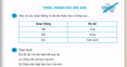 Giải bài thực hành đo độ dài