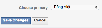 chọn ngôn ngữ tiếng việt trong phần cài đặt ngôn ngữ