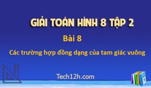 Giải Bài 8: Các trường hợp đồng dạng của tam giác vuông sgk Toán 8 tập 2 Trang 81