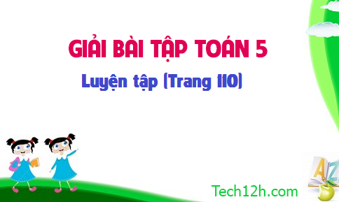 Giải bài : Luyện tập sgk Toán 5 trang 110