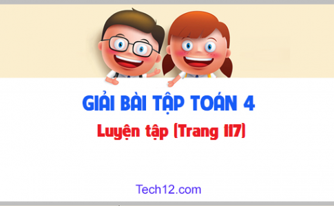 Giải bài : Luyện tập sgk Toán 4 trang 117