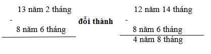 Giải bài : Trừ số đo thời gian - sgk Toán 5 trang 132