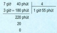 Giải bài : Chia số đo thời gian cho một số - sgk Toán 5 trang 136