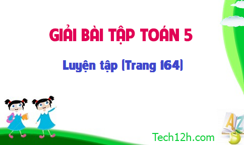 Giải bài : Luyện tập sgk Toán 5 trang 164