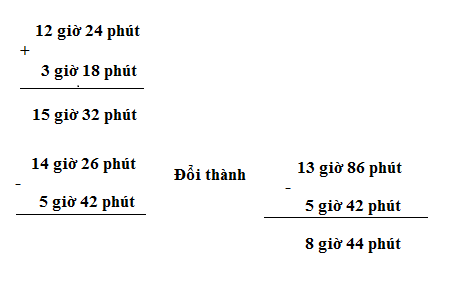 iải bài : Ôn tập về các phép tính với số đo thời gian - sgk Toán 5 trang 165