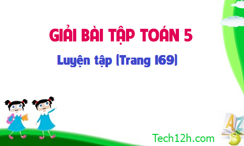 Giải bài : Luyện tập sgk Toán 5 trang 169