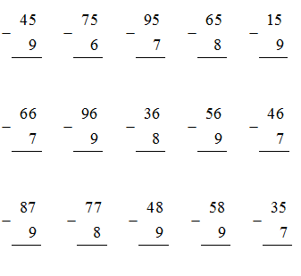 Giải bài : 55 - 8 ; 56 - 7 ; 37 - 8 ; 68 - 9