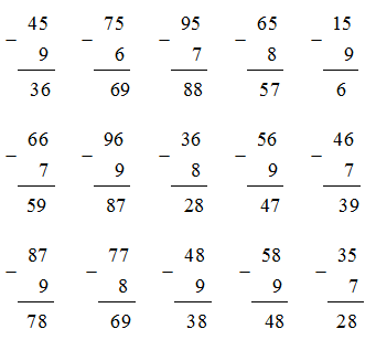 Giải bài : 55 - 8 ; 56 - 7 ; 37 - 8 ; 68 - 9