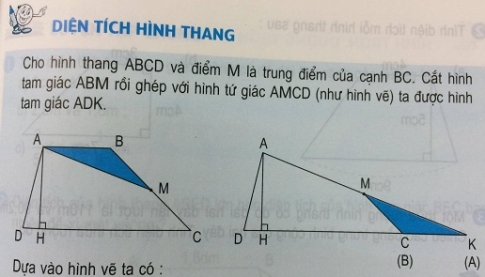 Giải bài : Diện tích hình thang sgk Toán 5 trang 93