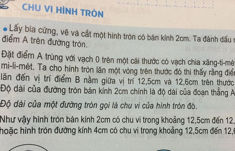 Giải bài : Chu vi hình tròn sgk Toán 5 trang 97