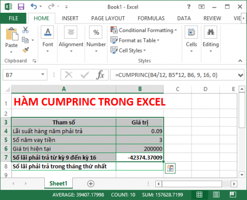 Một số hàm tính tiền tích lũy và khấu hao tài sản trong Excel