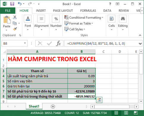 Một số hàm tính tiền tích lũy và khấu hao tài sản trong Excel