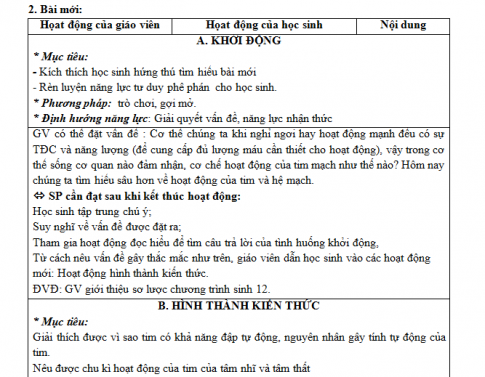 Giáo án PTNL bài 19: Tuần hoàn máu (Tiếp theo)