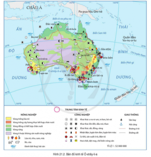 Giải bài 21 Đặc điểm dân cư, xã hội và phương thức con người khai thác, sử dụng và bảo vệ thiên nhiên ở Ô-xtrây-li-a