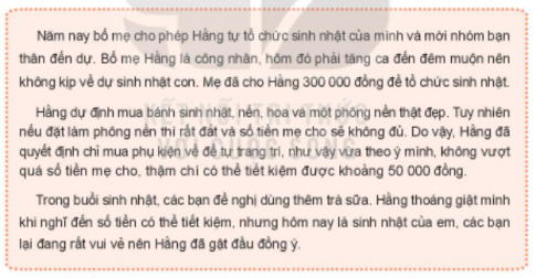 Giải bài 3 Quản lí chi tiêu