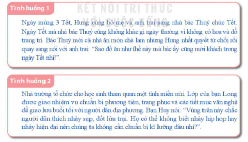 Giải bài 1 Giao tiếp, ứng xử có văn hóa và tôn trọng sự khác biệt