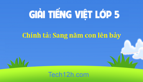 Giải bài Chính tả Sang năm con lên bảy