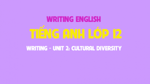 Writing Unit 2: Cultural diversity Đa dạng văn hóa