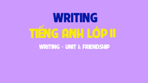 Writing Unit 1: Friendship Tình bạn