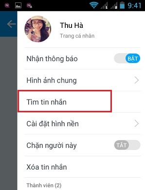 Tìm lại thông tin đã chát trong tin nhắn Zalo