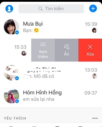 Cách xóa tin nhắn Facebook Messenger trên điện thoại