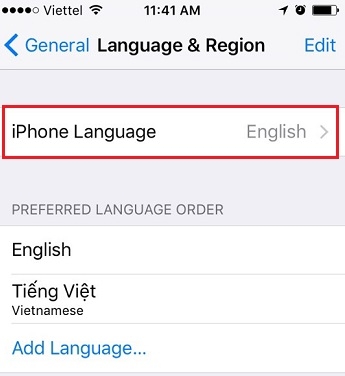 Điện thoại Iphone: Cách chuyển sang ngôn ngữ tiếng Việt