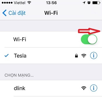 Điện thoại Iphone: Cách bật wifi để kết nối mạng