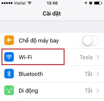 Điện thoại Iphone: Cách bật wifi để kết nối mạng