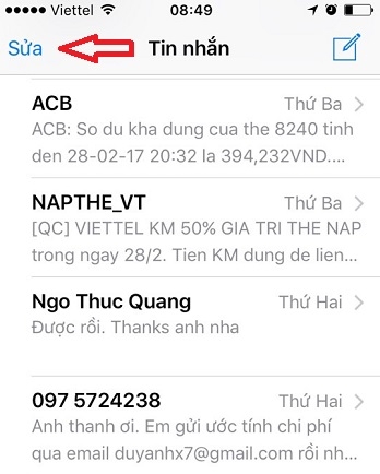 Cách xóa tin nhắn trong điện thoại Iphone  trong 2 nốt nhạc