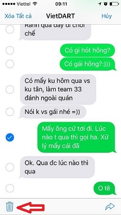 Cách xóa tin nhắn trong điện thoại Iphone  trong 2 nốt nhạc