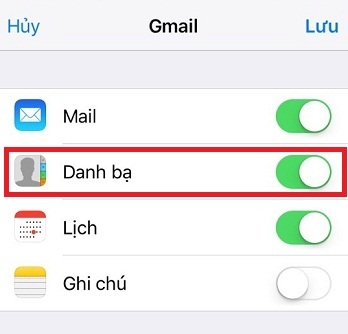 Điện thoại iPhone: Cách đồng bộ danh bạ từ Gmail