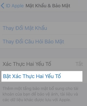 Cách bật tính năng bảo vệ mật khẩu 2 lớp cho tài khoản iCloud của bạn