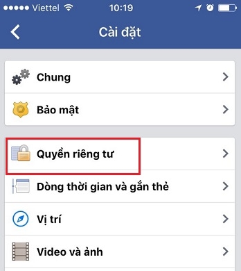 Thiết lập không cho người khác tìm kiếm SĐT ra Facebook của mình trên điện thoại