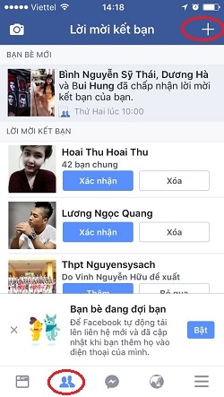 Cách xem lại những lời mời kết bạn đã gửi trên FB khi dùng điện thoại