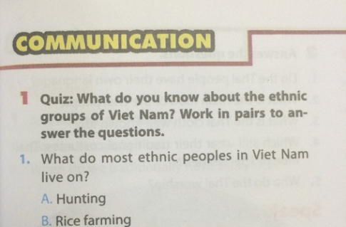 Communication Unit 3: Peoples of Viet Nam